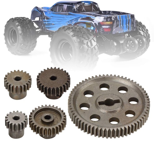 RC Car Spur Gear Set, 64T Differential Main Metal Spur