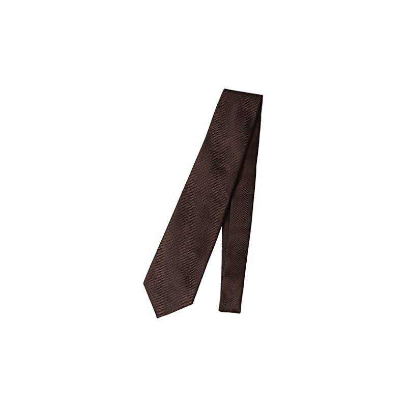 SHIPS 118232562 Men's Necktie, Silk Lop Solid Necktie, Dark Brown1