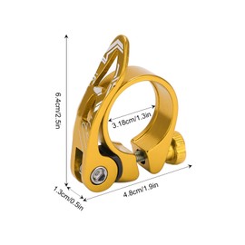 Bike Seatpost Clamp, 31.8mm Seat Post Clamp Quick Release Bike Seatpost Clamp for MTB Road Bike(Gold)