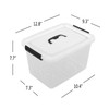 Cand 12 Quart Plastic Latching Box, Clear Storage Bin with