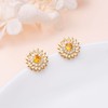 Flower Stud Earrings for Women S925 Sterling Silver Floral Earrings
