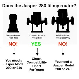 Jasper 280 Router Circle Cutting Jig – Cut 268 Perfect Circles from 1½" to 18 3/16" – Compact Router Jig with Centering Disc & Pivot Pins – Ideal for Speaker Cabinets, Tabletops & Woodworking Projects