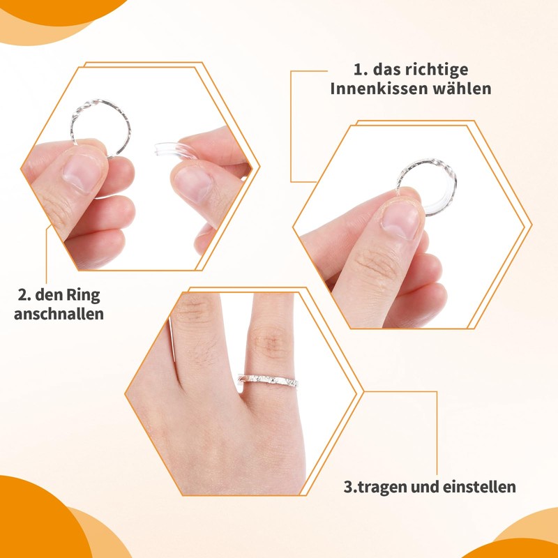 Ring reducer invisible women's and men's ring size adjuster suitable