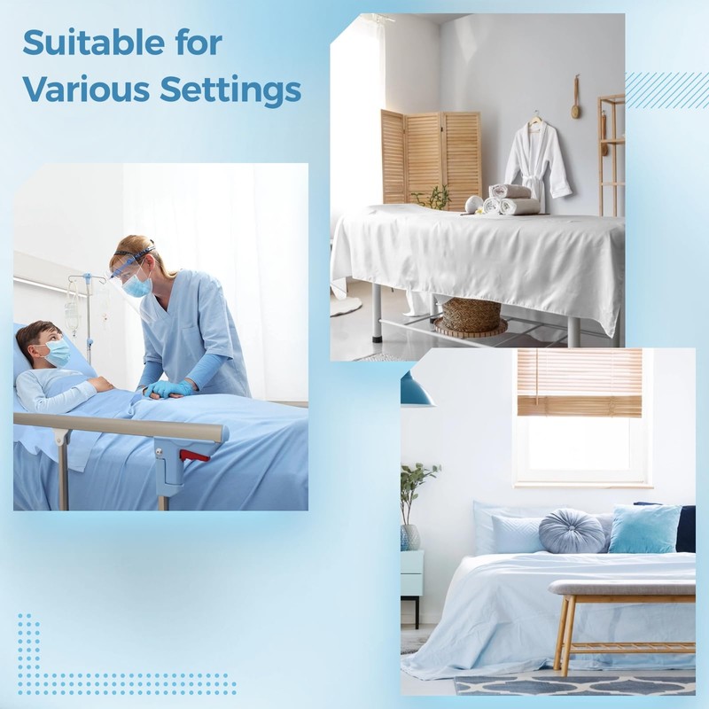 NIMBLOOM 6-Piece Hospital Bed Sheets Set, Includes 2 Fitted Sheet