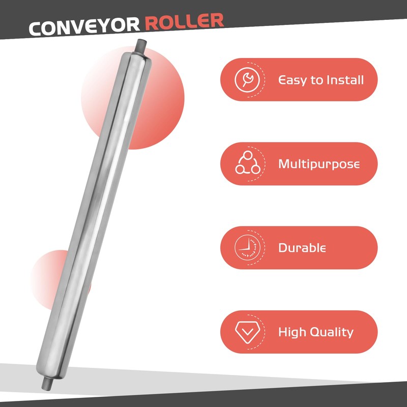 Stainless Steel Conveyor Roller, 1.5"Ø 16" Length Heavy Duty Gravity