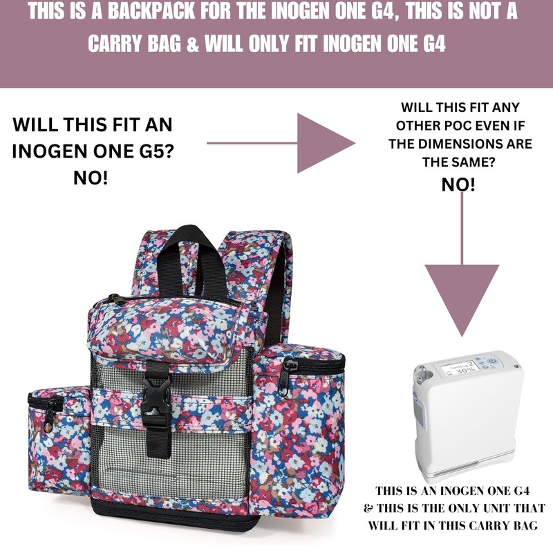 Backpack for Inogen One G4, Portable Oxygen Backpack Compatible with