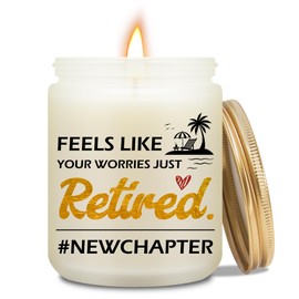 Retirement Gift for Women Men, Retired Candle, Retired Gifts Ideas, Happy Retirement Decorations Lavender Candle for Women, Natural Soy Wax Scented Candles