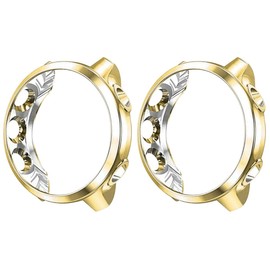 Gatuida 2pcs Electroplated Protective Cover for Smartwatch Flexible TPU Case Precise Cutouts Scratch-Resistant Elegant