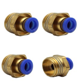 Pneumatic Plug Connection 1/2 Inch to 12 mm Pneumatic Hose Plug Fitting Set of 4 (R1/2 Inch - 12 mm / Set of 4)
