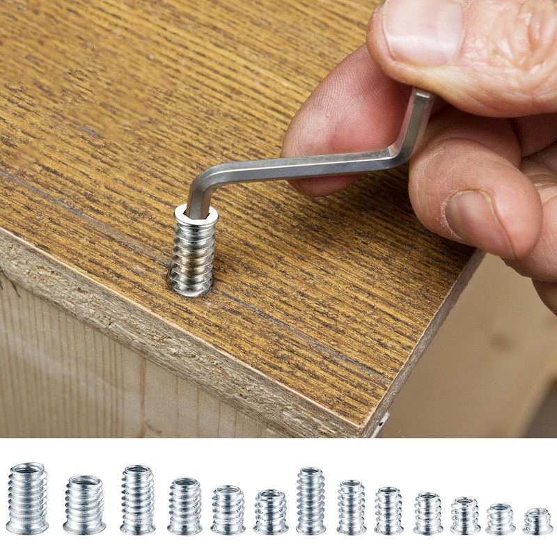156 Screw Nuts Wood, M6 M8 M10 Threaded Insert Wood,