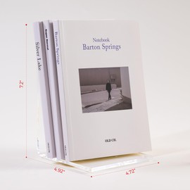 AIMOLLY Acrylic Bookends, Clear Book Ends for Shelves, Transparent Organizer, Holder Stand Decorative, Stoppers for Heavy Duty Books, File, Book Organizer for Home Office School Supplies (L-Shape)