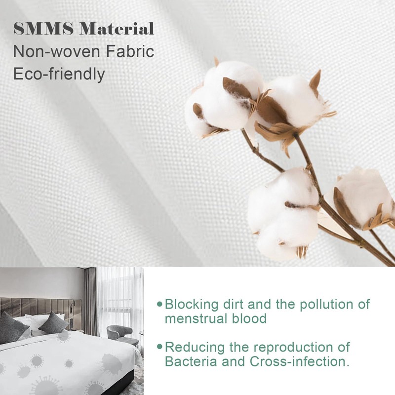 Breenhill 4 Pack Disposable Bed Sheets - Queen Size with