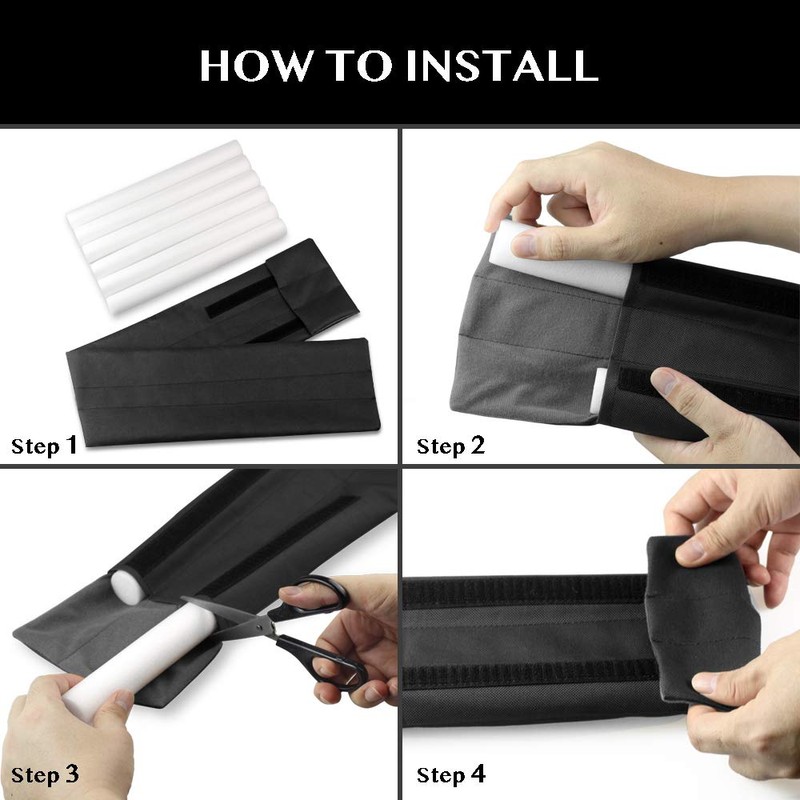 Efoxcity Waterproof Twin Door Draft Stopper Adjustable Size 30" to