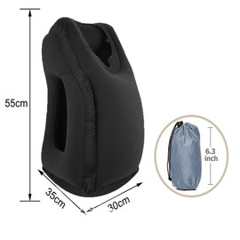 tintoke Inflatable Neck Pillow, Aeroplane Travel, Portable Travel Pillow, Inflatable Travel Pillow, Camping Pillow, Neck Support Pillow, Comfortable Supports Head and Chin, Pillow for Trains, Office,