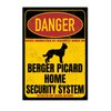 Berger Picard de Picardie Dog Sign Danger Security System Door