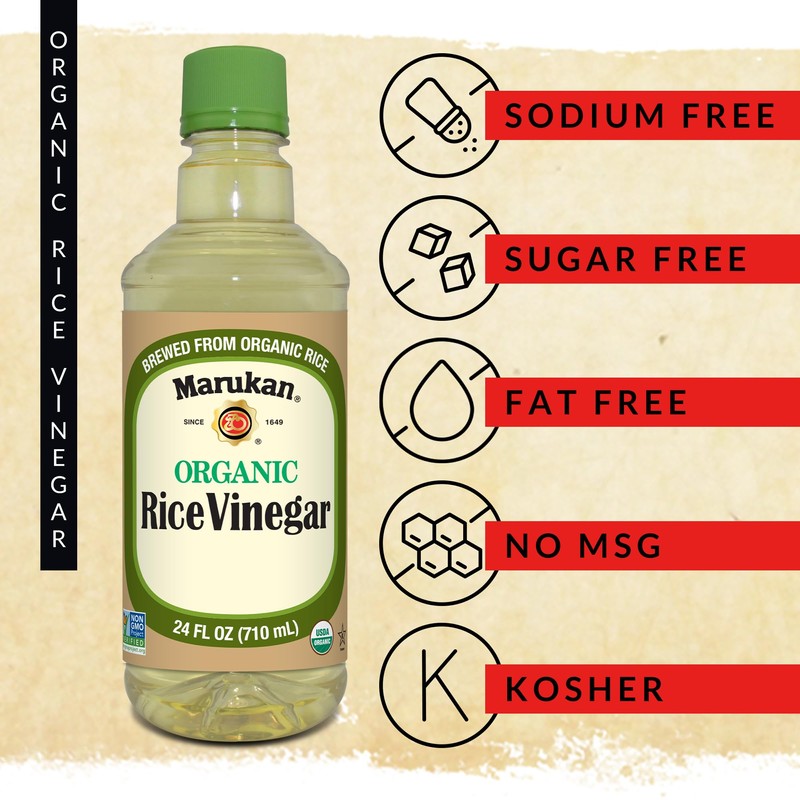 Marukan Organic Unseasoned Rice Vinegar, 1 Gallon (Pack of 1)