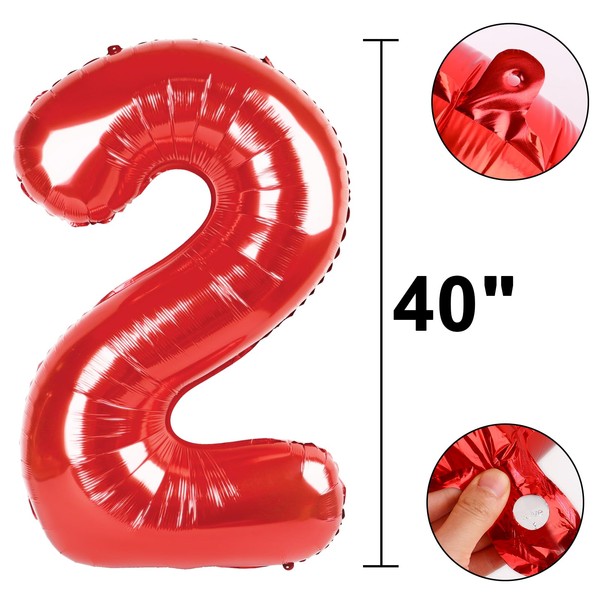 40 Inch Red Number 27 Digital Balloon,Jumbo Mylar Foil Helium
