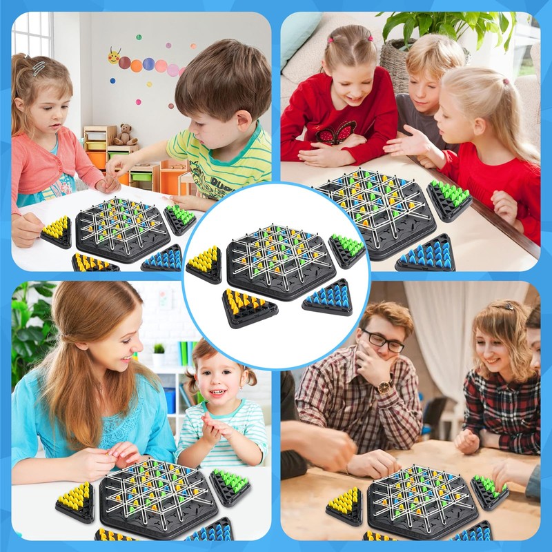 DTXYBC Triggle Game Rubber Bands, Chain Triangle Chess Game, Brain