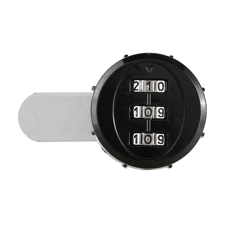 2pcs 3-Digit Zinc Alloy Mechanical Password Lock for Cabinet Wardrobe
