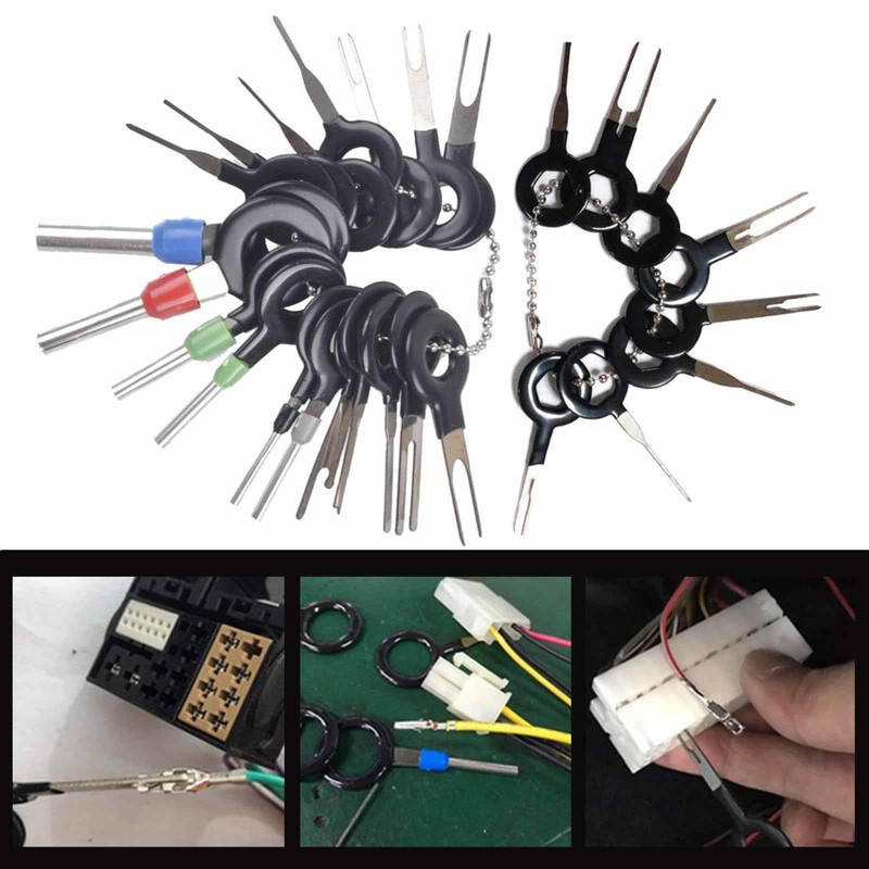 26Pcs Car Terminals Removal Tools,Auto Wire Connector Terminal Pin Extractors