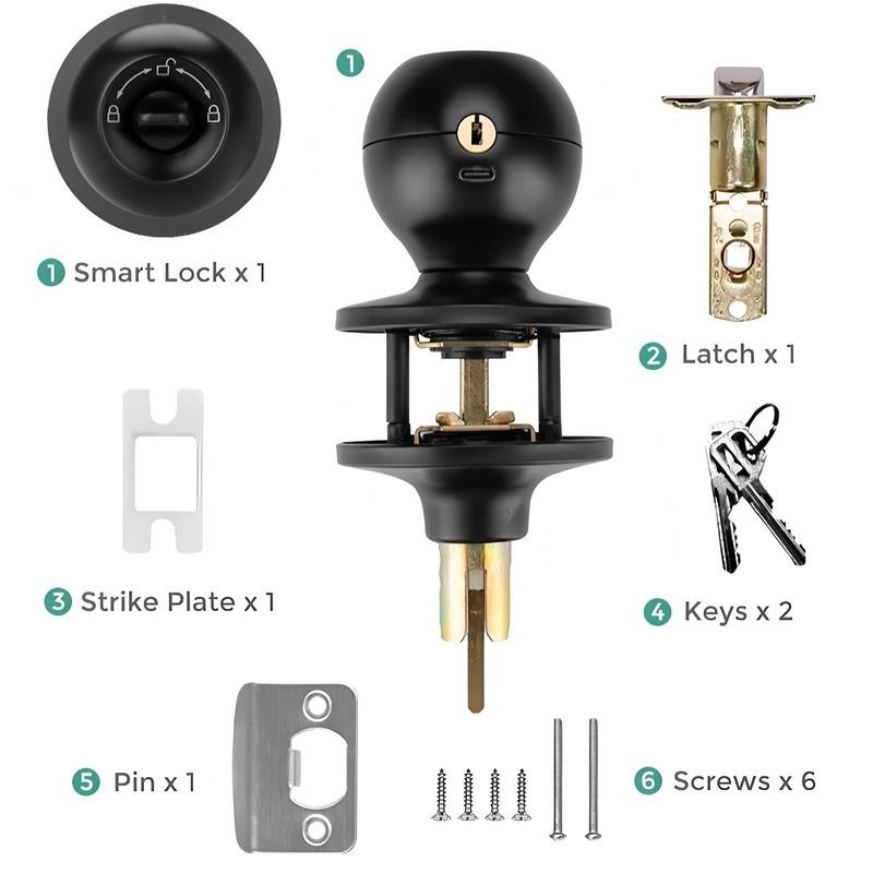 Smart Fingerprint Door Lock, 1pc Smart Lock with Anti-theft Function,