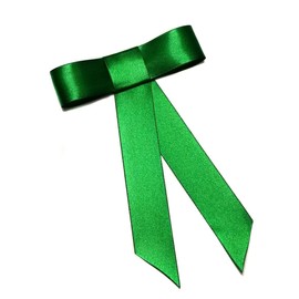 EmilyRose Couture Satin Hair Bow Collection (Alligator Clip, Emerald Green)