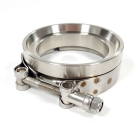 3.25" Turbo Exhuast V-band Clamp Flange Kit For GT45 GT45R T304 Stainless Steel