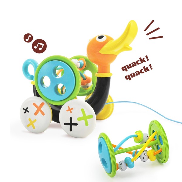 Push Pull Along Toy for Baby, Duck Whistles As Toddlers
