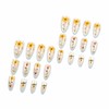 MERVF Almond Press on Nails Medium Fake Nails Flower Spring