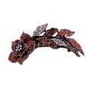 Hair Barrettes for Women Faux Rhinestone Stem Rose Hair Barrettes