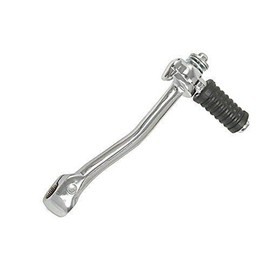 BISOMO Kickstarter Lever with Rubber, Motorcycle Starter Lever, Includes Kickstarter Sleeve, Foldable, Chrome-Plated, Suitable for Simson Enduro S51, S53, S70, S83 and S50