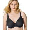 Wonderbra Womens Plus Support Underwire Full Coverage Bra, BLACK JACQUARD,