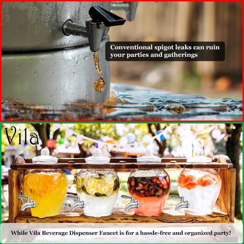 Vila Replacement Spigot for Beverage & Water Dispenser, Stainless Steel