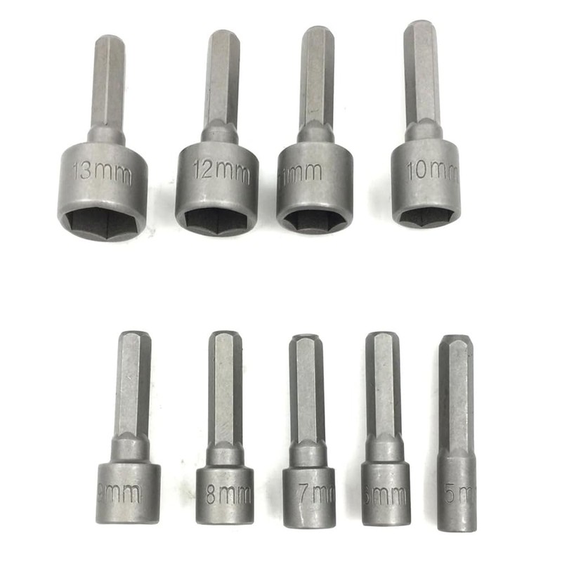 Zohino 9 Pcs 1/4 Inch Hex Power Nuts Driver Drill