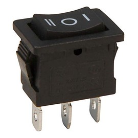MC POWER Rocker Switch 3-Pin Black Rocker AC 250V/6A