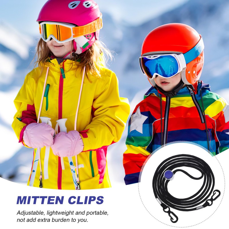 Yardwe 4pcs Gloves Straps Mitten Clips Adjustable Glove Clips Mittens