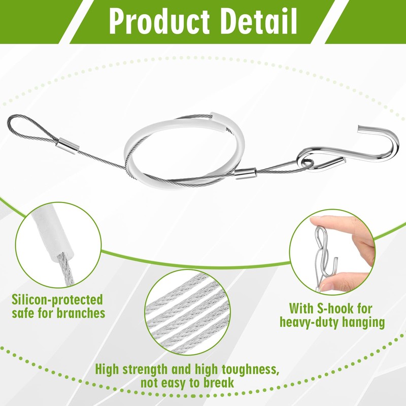 Otoolling 8pcs Bird Feeder Hanger for Tree with S-Hook Hanging