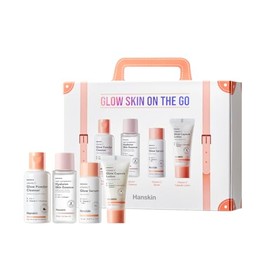 Hanskin Set De Cuidado Facial Con Vitamina C: Kit De Viaje Iluminador E Hidratante Con Limpiador Esencia Sérum Y Loción Cuidado Facial Coreano Para Un