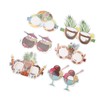 18pcs Paper Eyeglasses 6 Styles Funny Hawaiian Paper Sunglasses for
