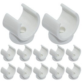 12PIC 1 Inch PEX Clips, 25 mm Pipe Hangers, PEX Tubing Clamps, PVC Water Pipe Support, White Plastic U Pipe Clamp Tools