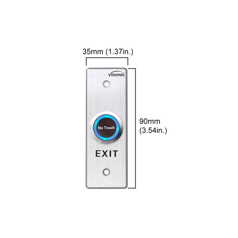Visionis 2 Pack FPC-7561 VIS-7028 Indoor Stainless Steel No Touch