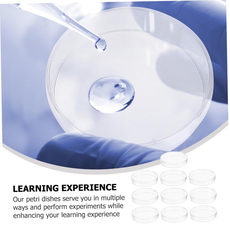 STOBOK 10 Pack Polycarbonate Autoclavable Lab Petri Dishes Culture Plates