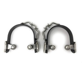 AJ Tack Wholesale Black Bumper Spurs with Rowels - Mens