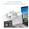 Adaptador Enchufe Europeo Tessn 4 Tomas 2 Pines y 3