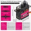 Hanaive 16 Pcs Mini MG90s 9g Micro Servo Motor RC
