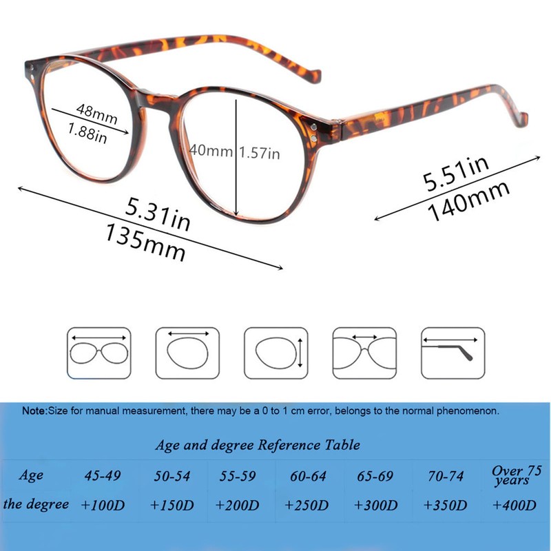 NORPERWIS 5 Pairs Reading Glasses - Standard Fit Spring Hinge
