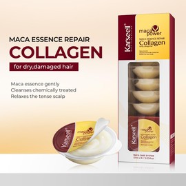 "Karseell Paquete de 8 mascarillas de colágeno para cabello seco y dañado, aceite de argán, tratamiento capilar con colágeno en tamaño de viaje, acondicionamiento reparador profundo para todo tipo