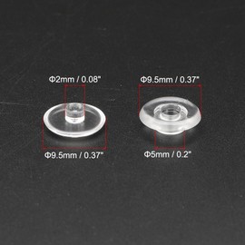 PATIKIL M5*20mm Plastic Binding Post, 24 Sets Plastic Chicago Screws Binding Screw Rivet Post Press-on Buckle for Leather Scrapbook Photo Albums, Transparent