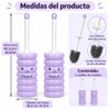 ALIMOTA Juego de 2 Escobillas para Inodoro Púrpura Diseño Sonriente