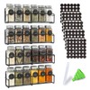 VITEVER Magnetic Spice Rack, 4 Pack, 24 Square Glass Jars
